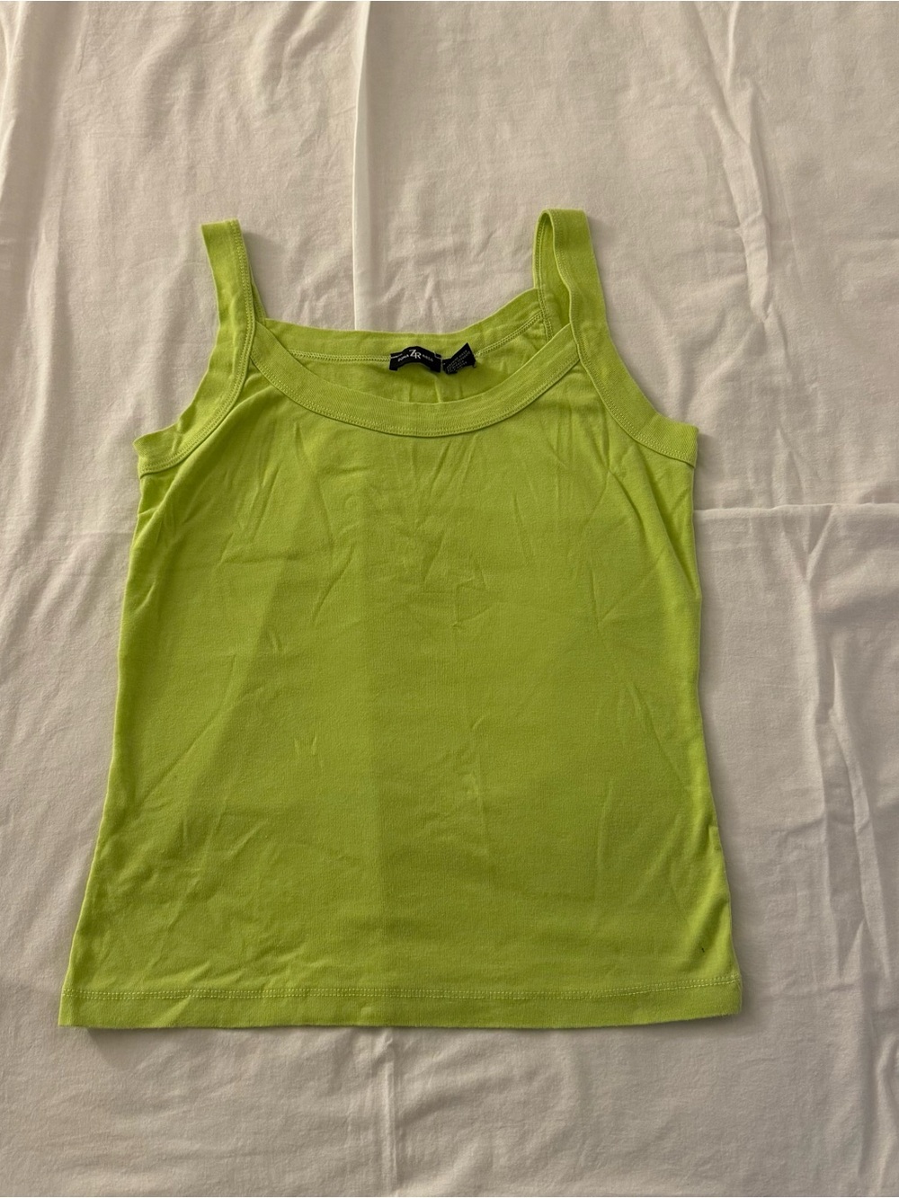 Zona Rosa lime green cotton tank top size M